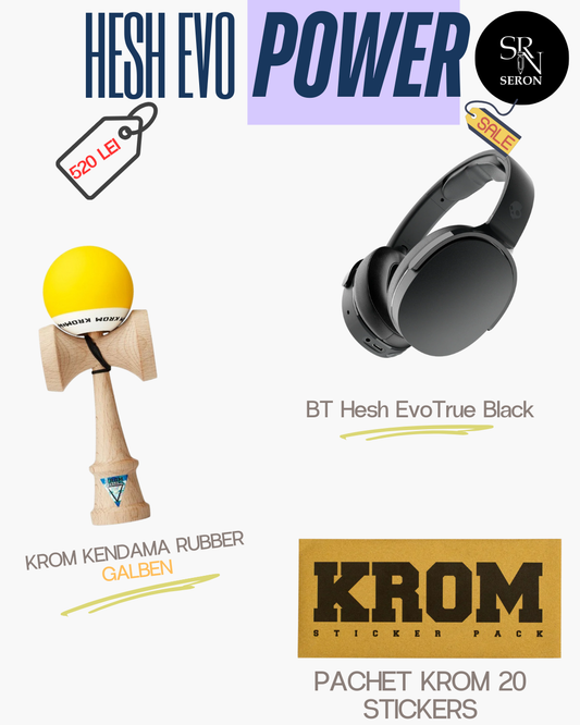 HESH EVO POWER – Set Complet KROM RUBBER + CASTI